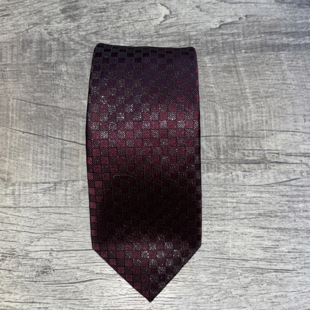 Imani Uomo Burgundy Jacquard Silk Tie